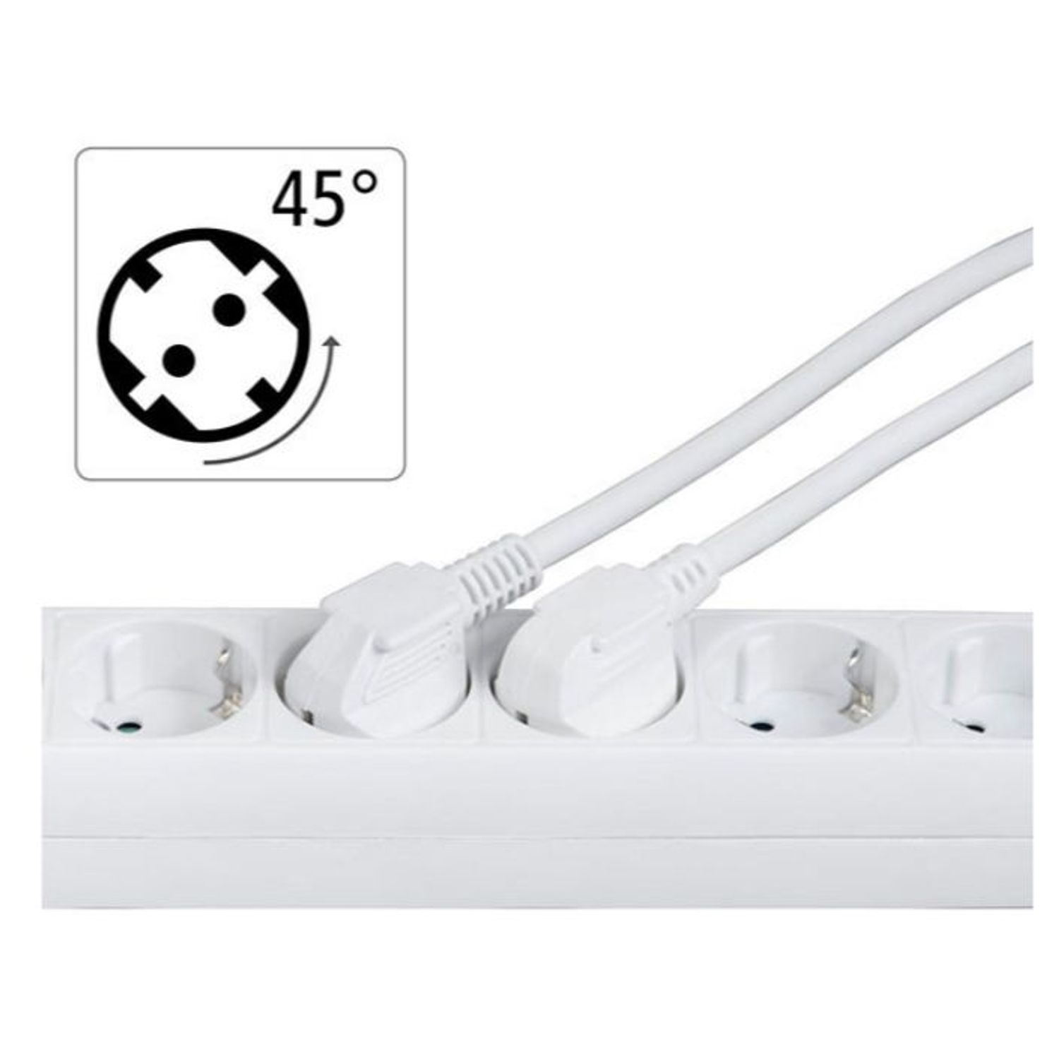 Prelungitor HAMA 121915, 6 prize Schuko, 3m (Alb) fotografia produsului View 7 L