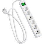 Prelungitor HAMA 121915, 6 prize Schuko, 3m (Alb) fotografia produsului View 4 S