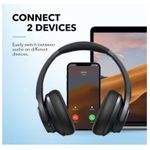 Casti Stereo Anker Soundcore Life Q20+, Bluetooth, Active Noise Cancelling, MultiPoint, Microfon (Negru) fotografia produsului View 4 S