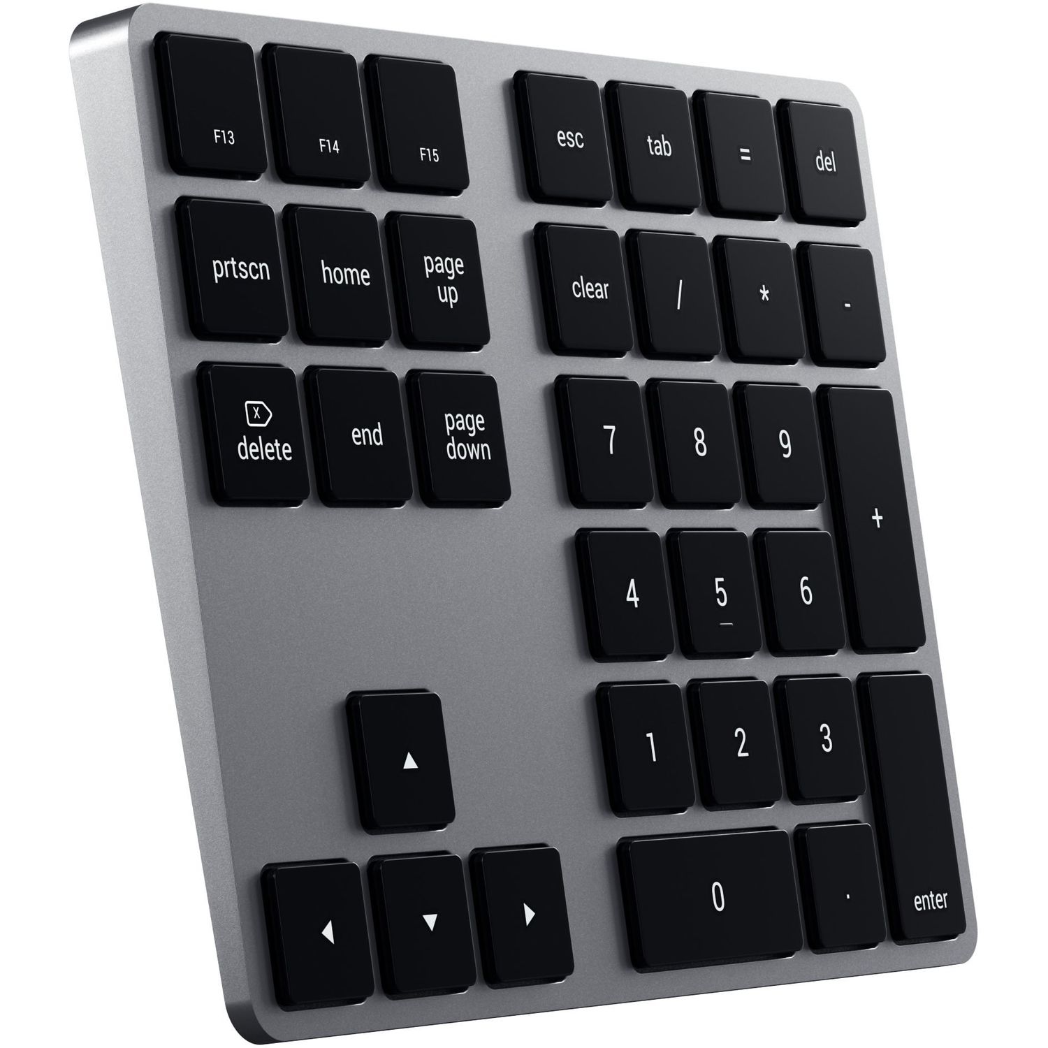 Tastatura numerica Satechi Aluminum Bluetooth Extended, Space Gray fotografia produsului View 3 L