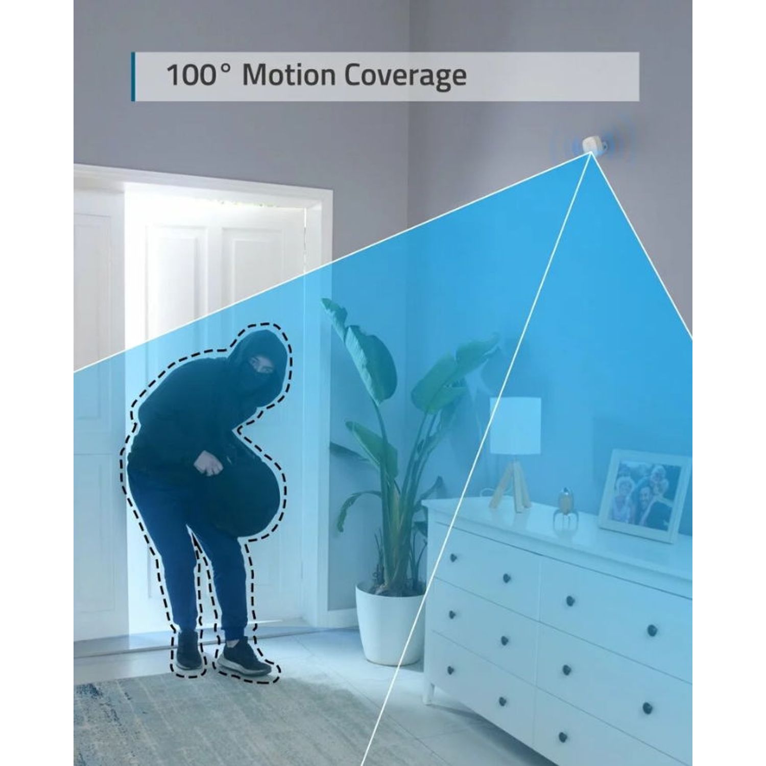 Senzor de miscare Wireless Eufy T8910021 Security, 30m (Alb) fotografia produsului View 8 L