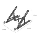 Stand laptop din aluminiu Orico PFB-A24, pliabil, Negru fotografia produsului View 5 S