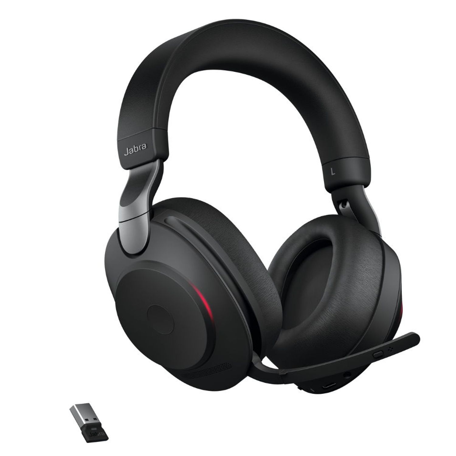 Casti cu microfon Jabra Evolve2 85 UC  Stereo, USB, Stand (Negru) fotografia produsului View 2 L