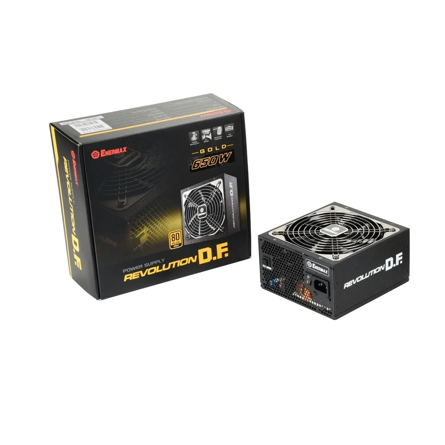 Sursa Enermax REVOLUTION DF, ATX, Gaming PSU, 850W, 80Plus Gold, Negru fotografia produsului View 5 L