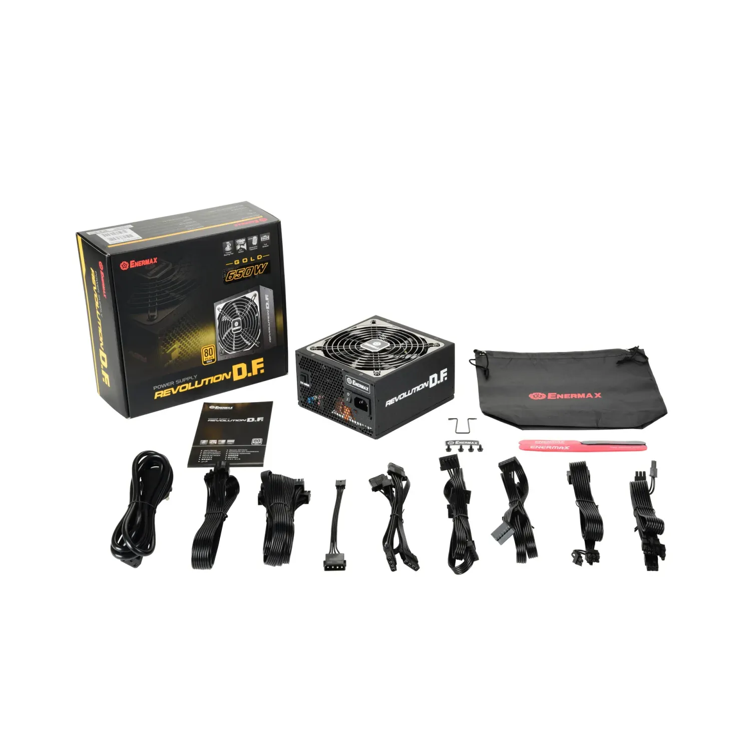 Sursa Enermax REVOLUTION DF, ATX, Gaming PSU, 850W, 80Plus Gold, Negru fotografia produsului View 4 L