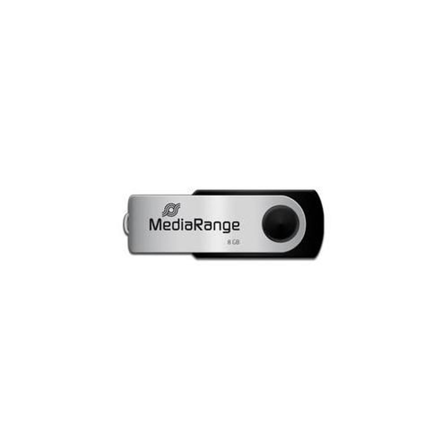 Stick USB MediaRange MR908, 8GB, USB 2.0 (Argintiu/Negru) fotografia produsului View 2 L