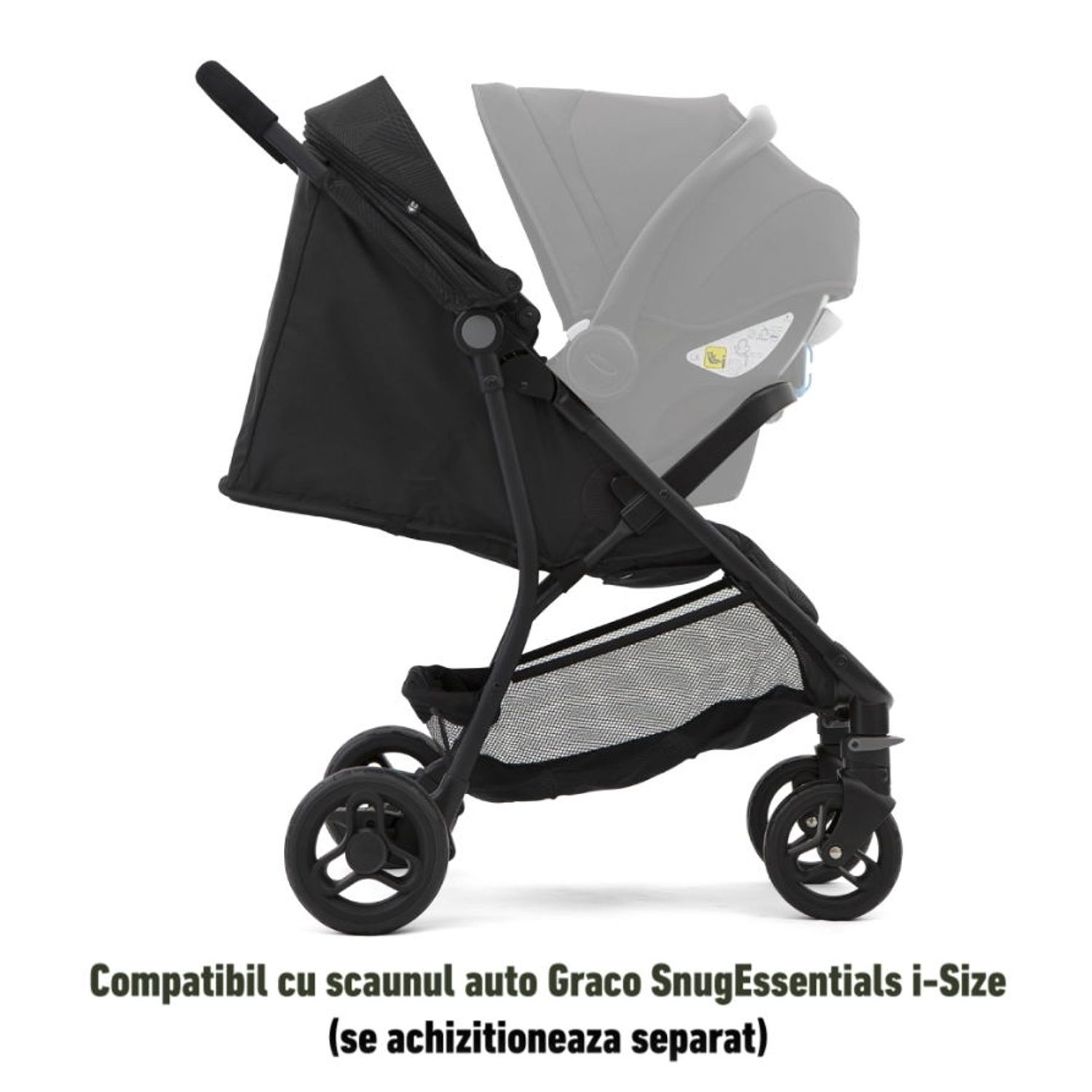 Carucior Graco Breaze Lite 2 Black, 0-22 kg, 0-4 ani (Negru) fotografia produsului View 6 L
