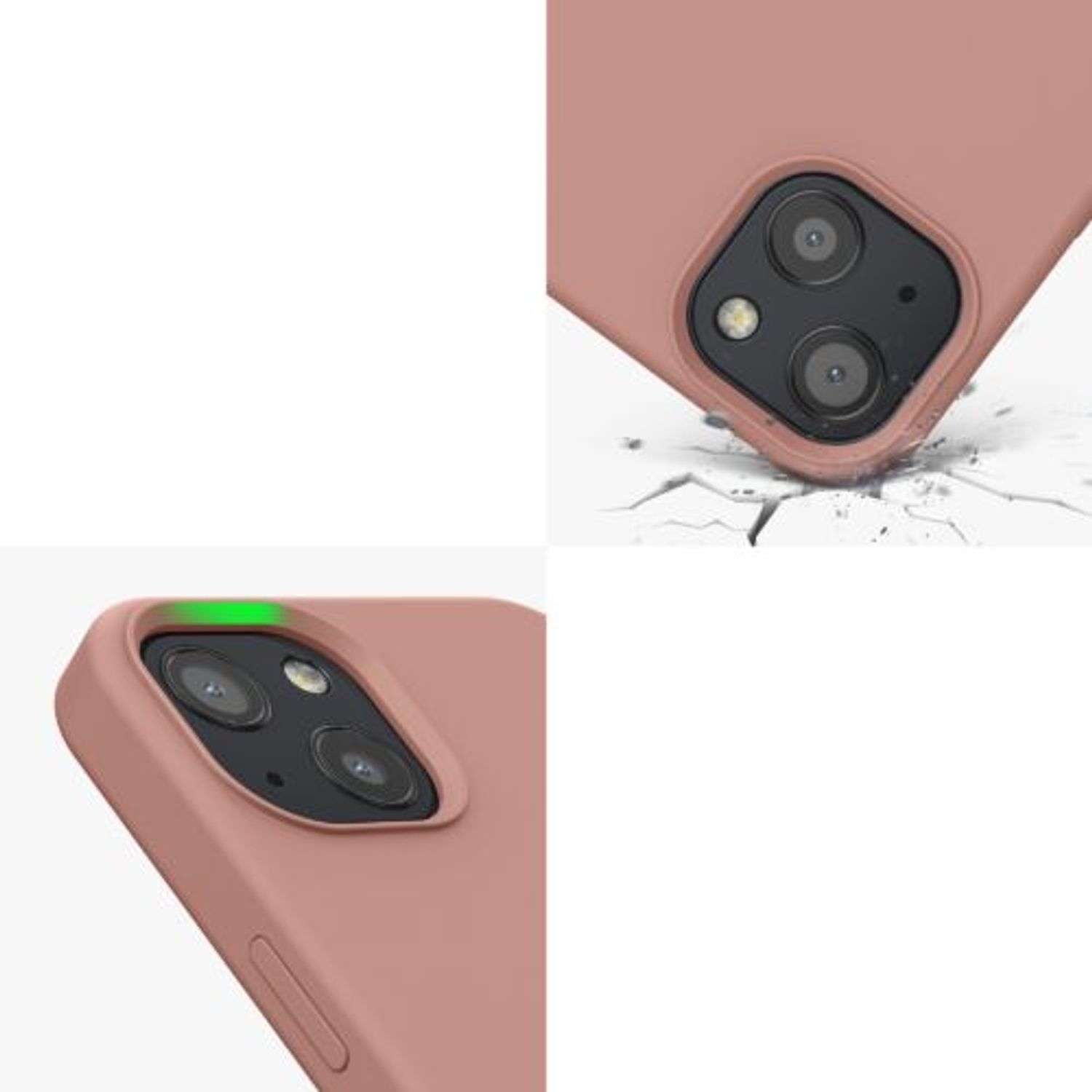 Husa Kwmobile pentru Apple iPhone 13, Silicon, Rose Gold, 55878.237 fotografia produsului View 8 L