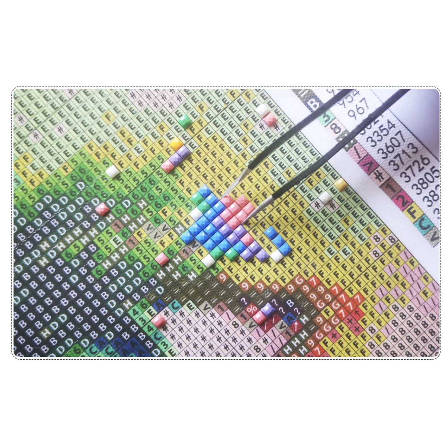 Tablou cu rama de lemn 927, Bucatarie traditionala, Pictura cu Diamante, Goblen cu pietre 5D, 40 x 50 cm fotografia produsului View 4 L