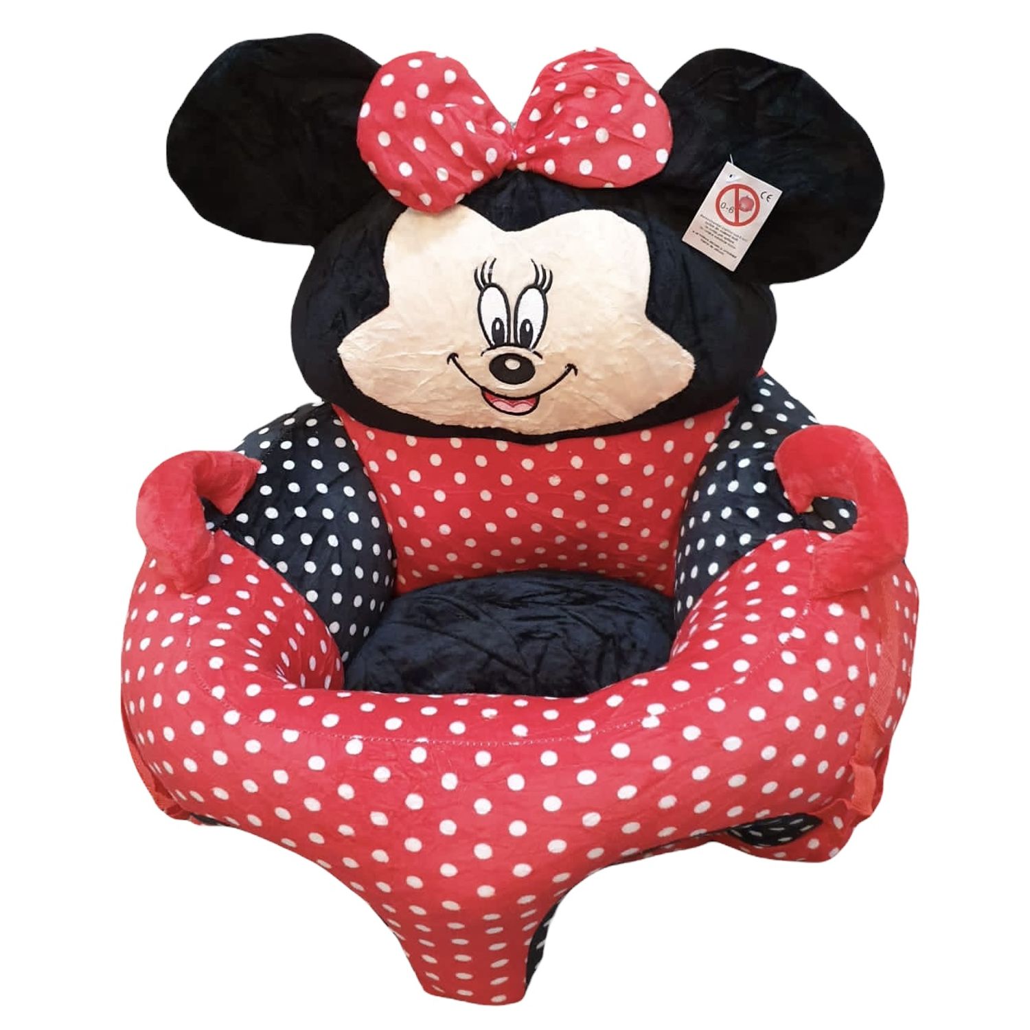 Fotoliu bebe cu spatar - Minnie Mouse 3D, rosu, din plus fotografia produsului