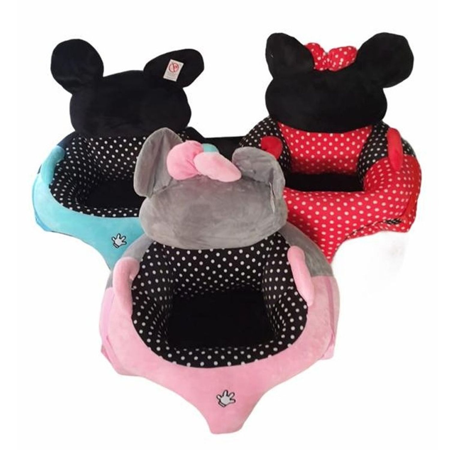 Fotoliu bebe cu spatar si arcada - Minnie Mouse roz, din plus fotografia produsului View 4 L