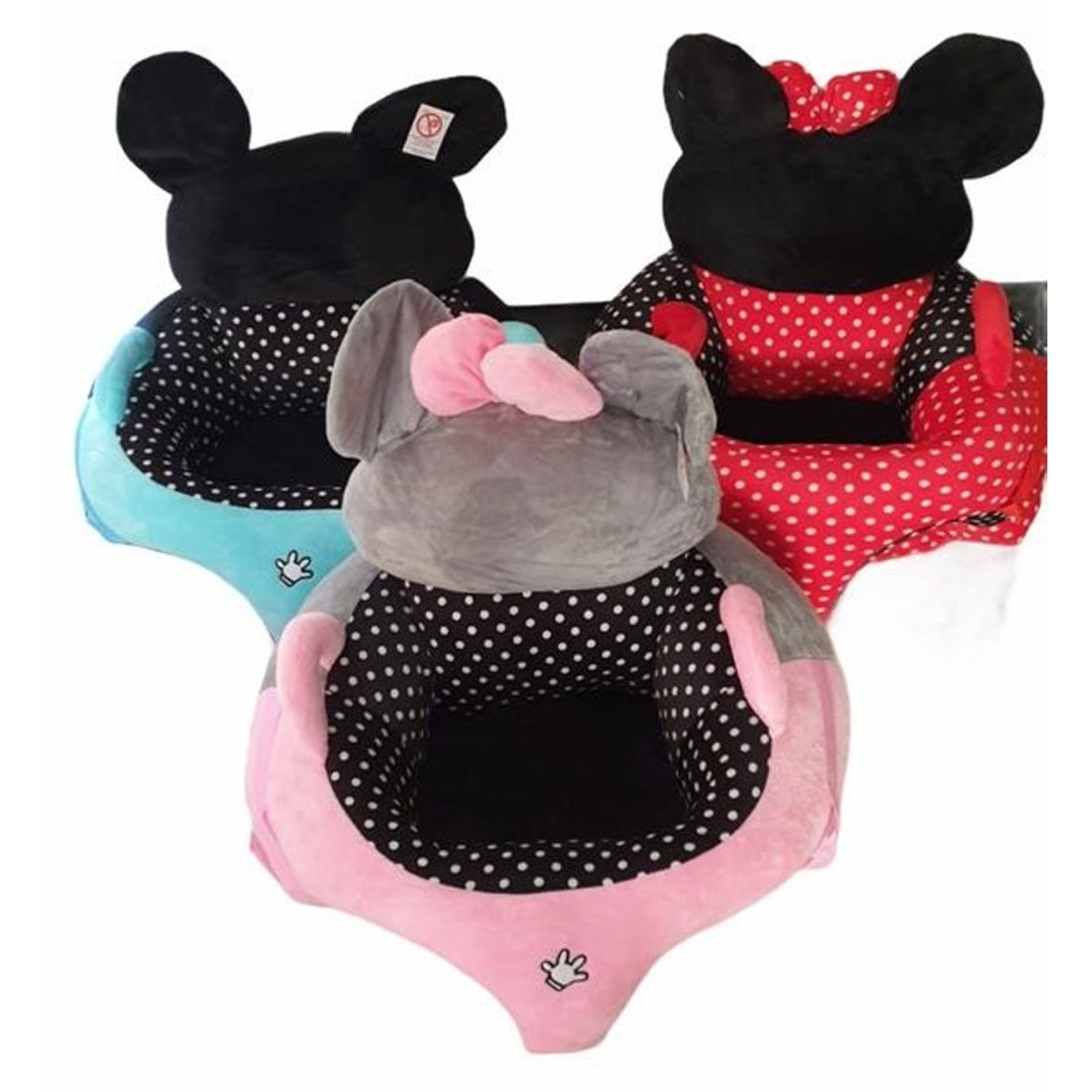 Fotoliu bebe cu spatar si arcada - Minnie Mouse roz, din plus fotografia produsului View 3 L