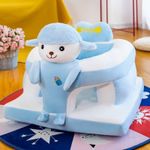 Fotoliu de sustinere bebe, din plus, cu placa de burete - Oita bleu fotografia produsului