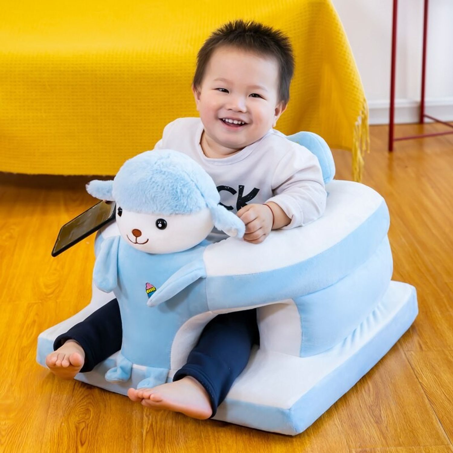 Fotoliu de sustinere bebe, din plus, cu placa de burete - Oita bleu fotografia produsului View 2 L