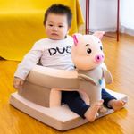 Fotoliu de sustinere bebe, din plus, cu placa de burete - Purcelus crem fotografia produsului View 2 S