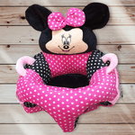 Fotoliu bebe cu spatar - Minnie Mouse 3D, roz, din plus fotografia produsului View 2 S