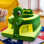 Fotoliu de sustinere bebe, din plus, cu placa de burete - dino verde fotografia produsului
