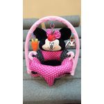 Fotoliu bebe cu spatar si arcada - Minnie Mouse 3D, roz, din plus fotografia produsului View 5 S