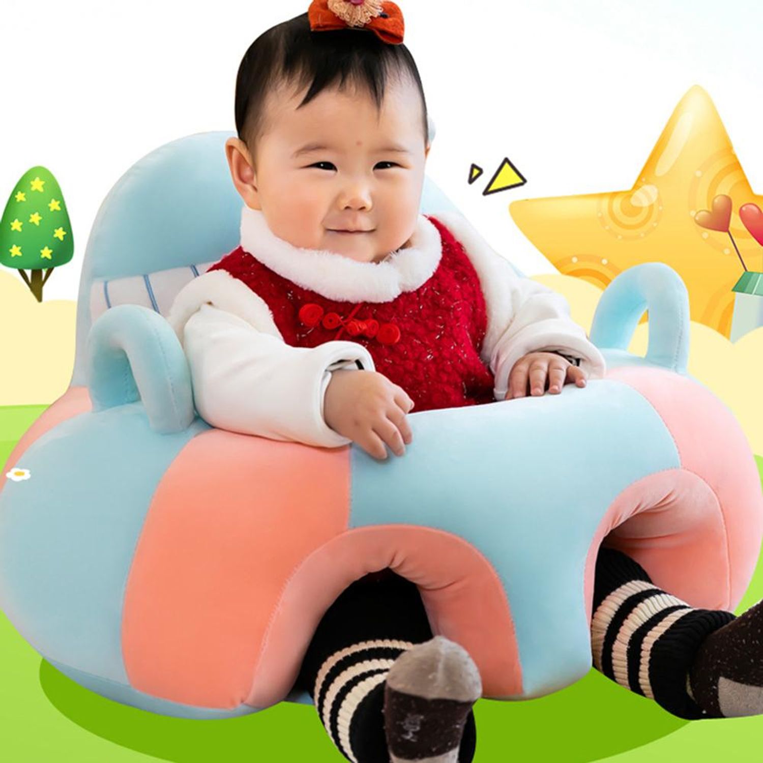 Fotoliu bebe cu arcada - Sharky blue, din plus fotografia produsului View 6 L