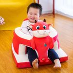 Fotoliu de sustinere bebe, din plus, cu placa de burete - Vacuta rosie fotografia produsului View 2 S