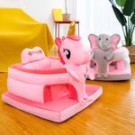 Fotoliu de sustinere bebe, din plus, cu placa de burete - Unicorn roz fotografia produsului View 7 S