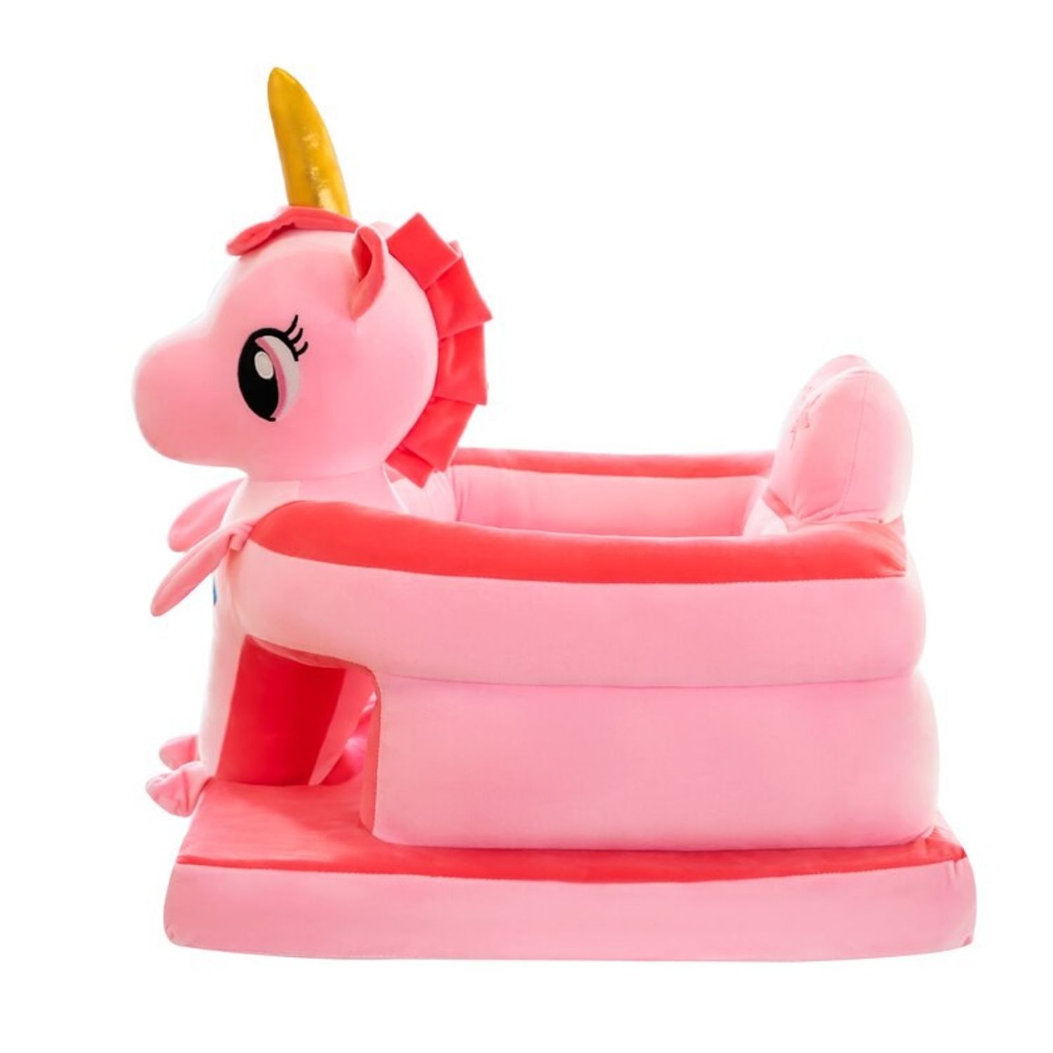 Fotoliu de sustinere bebe, din plus, cu placa de burete - Unicorn roz fotografia produsului View 6 L