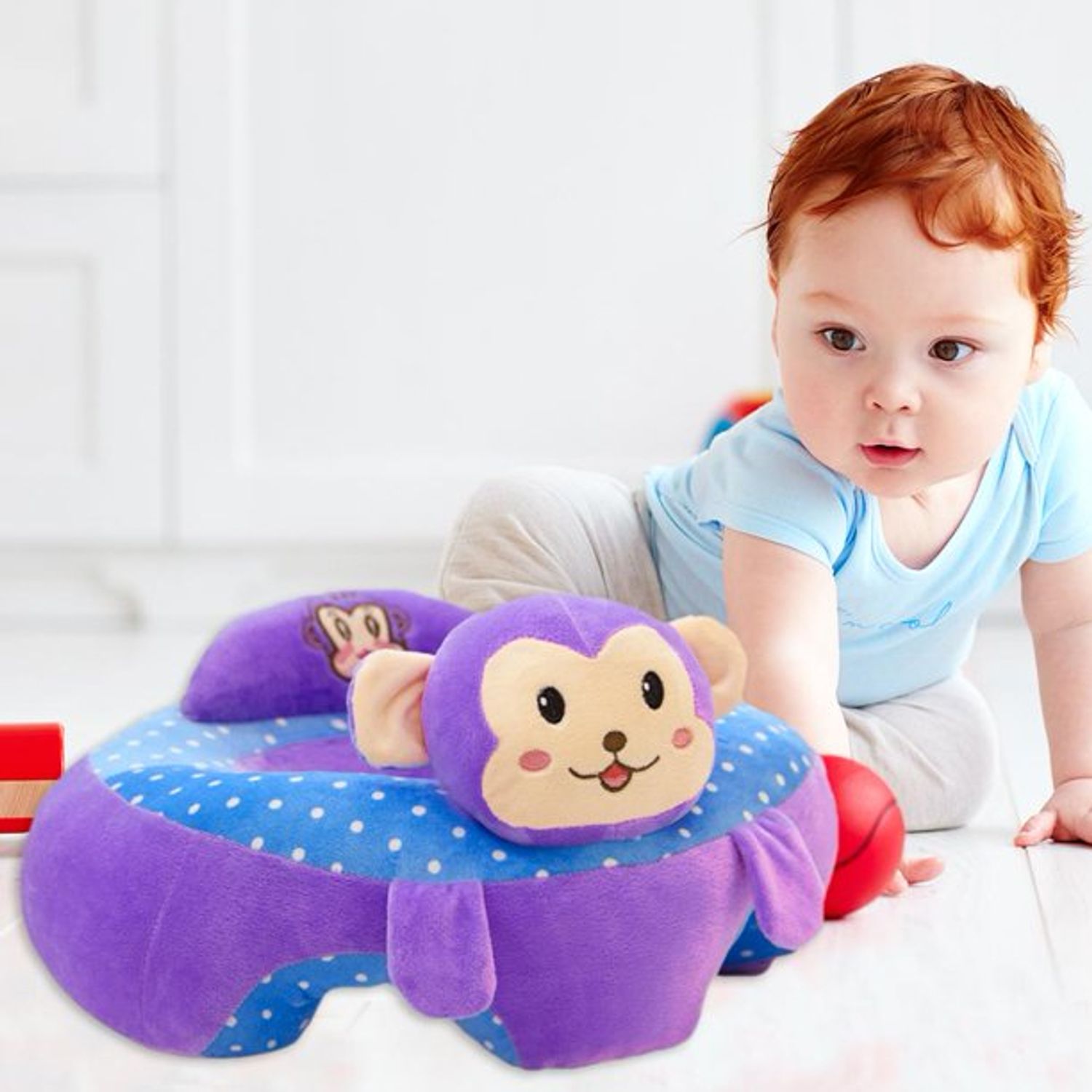 Fotoliu Bebe Maimutica invat sa stau in fundulet, 45 cm, din plus fotografia produsului View 2 L