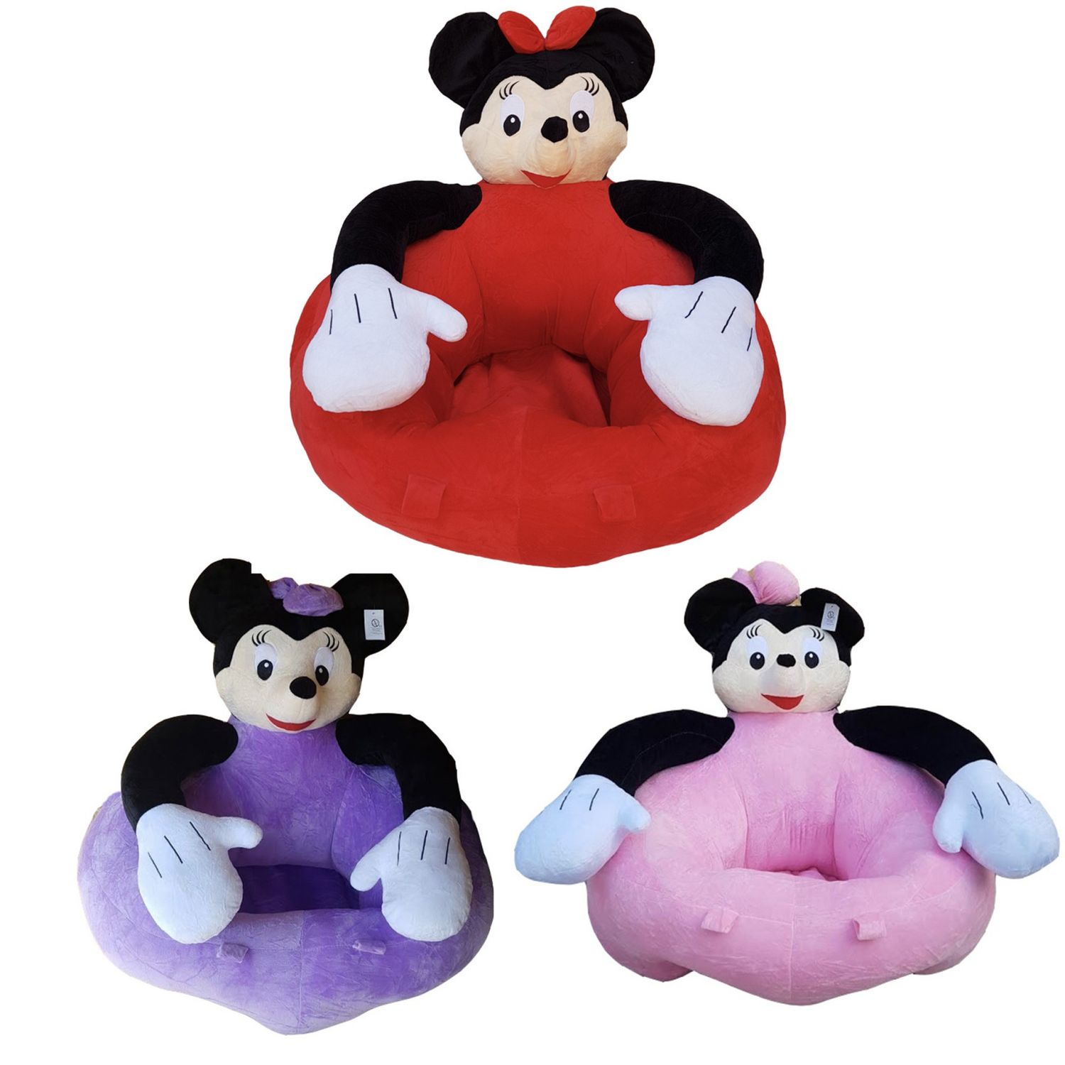 Fotoliu Gigant Minnie Mouse invat sa stau in fundulet, rosu fotografia produsului View 2 L