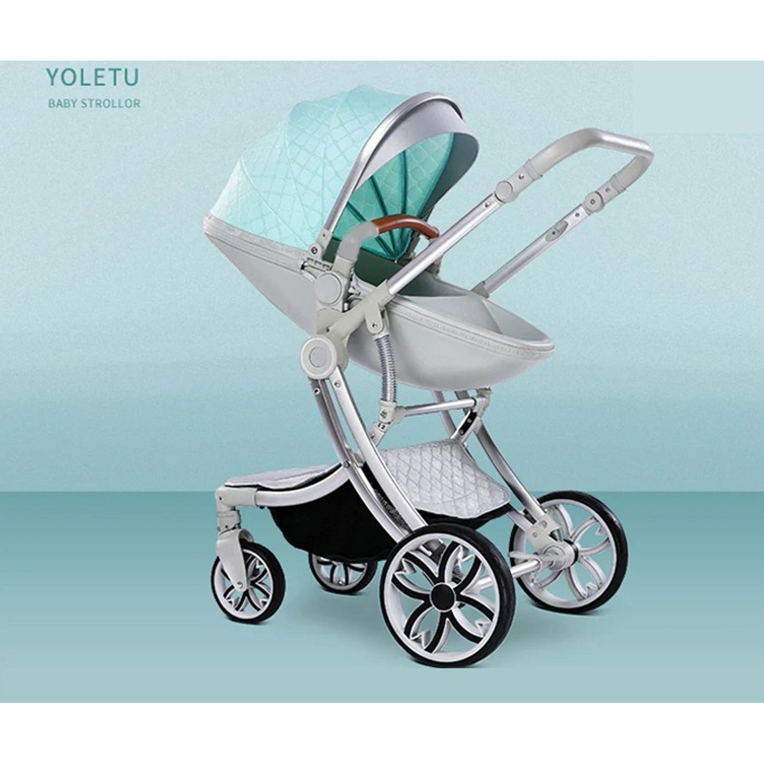 Carucior 2 in 1 Egg Shape F1 - verde fotografia produsului View 17 L