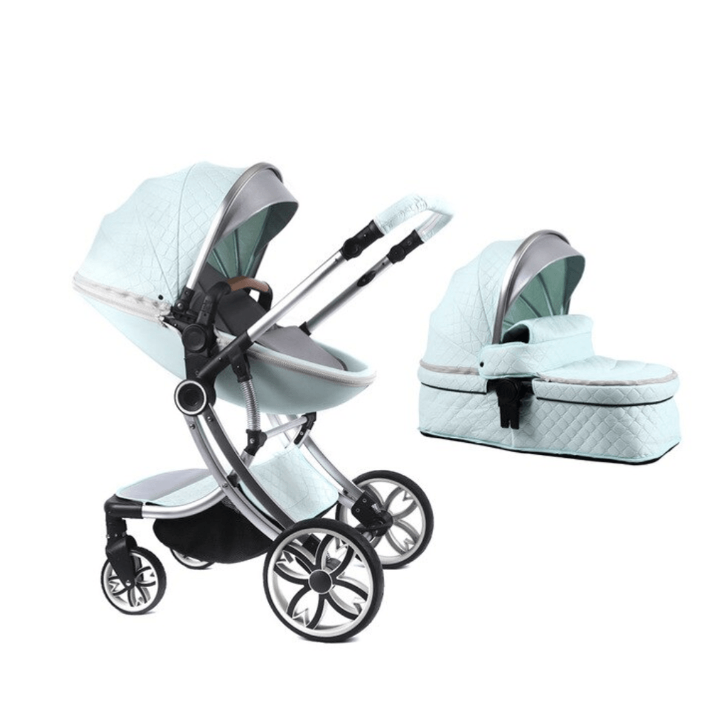 Carucior 2 in 1 Egg Shape F1 - verde fotografia produsului