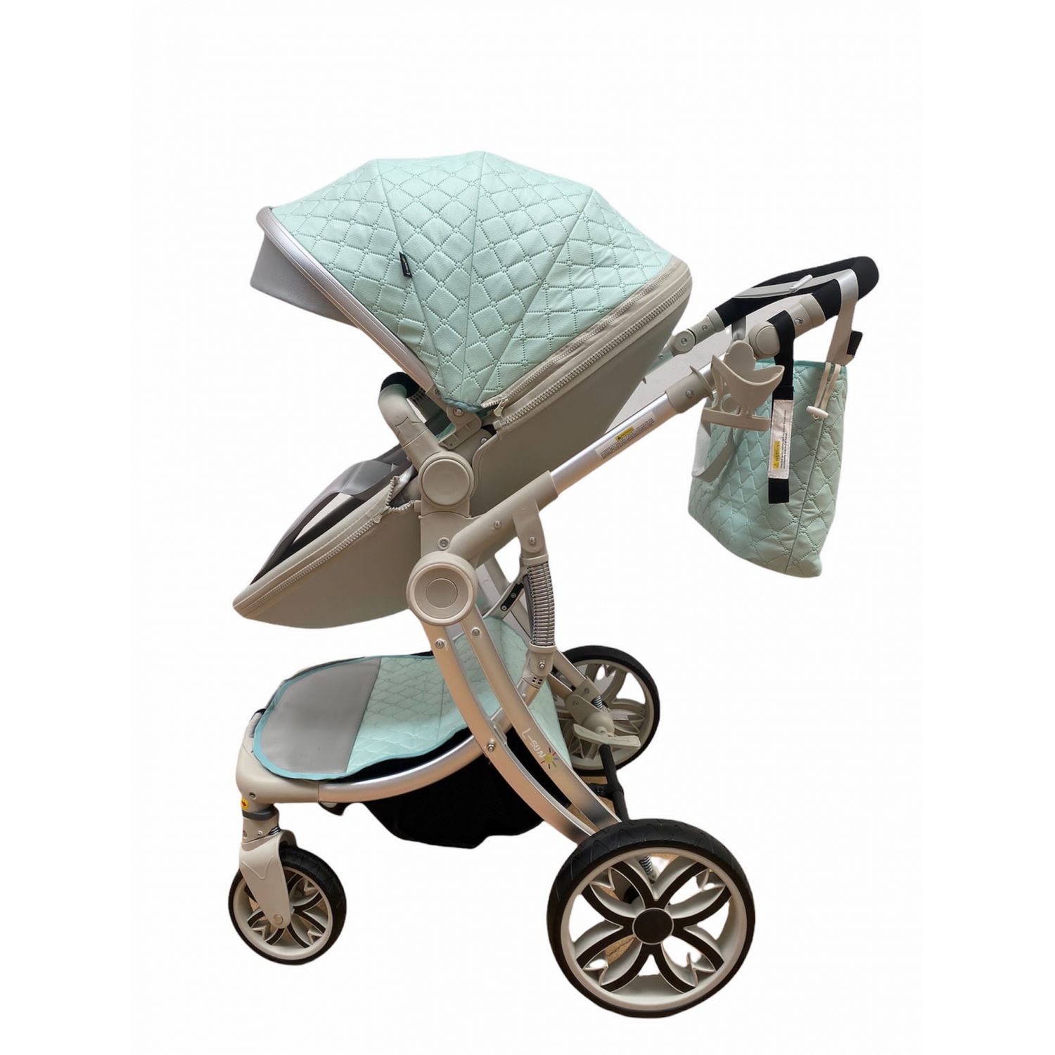 Carucior 2 in 1 Egg Shape F1 - verde fotografia produsului View 6 L