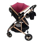 Carucior 2 in 1 transformabil landou-sport, 808 Visiniu/Negru fotografia produsului View 2 S