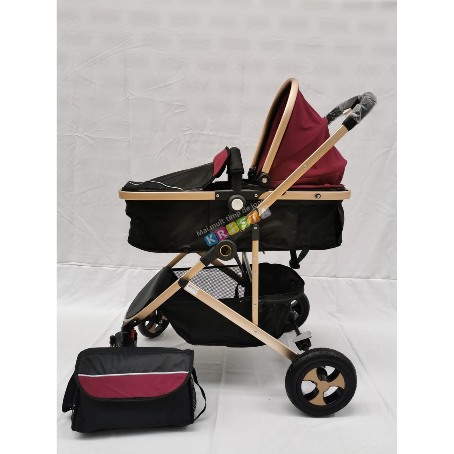 Carucior 2 in 1 transformabil landou-sport, 808 Visiniu/Negru fotografia produsului View 11 L