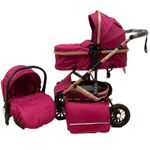 Carucior 3 in 1, reversibil, cu suspensii, reversibil, compact, T2 New, mov fotografia produsului
