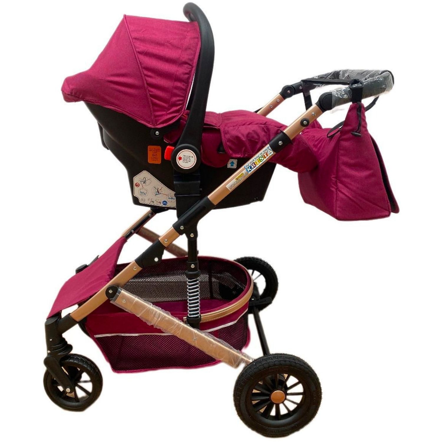 Carucior 3 in 1, reversibil, cu suspensii, reversibil, compact, T2 New, mov fotografia produsului View 4 L