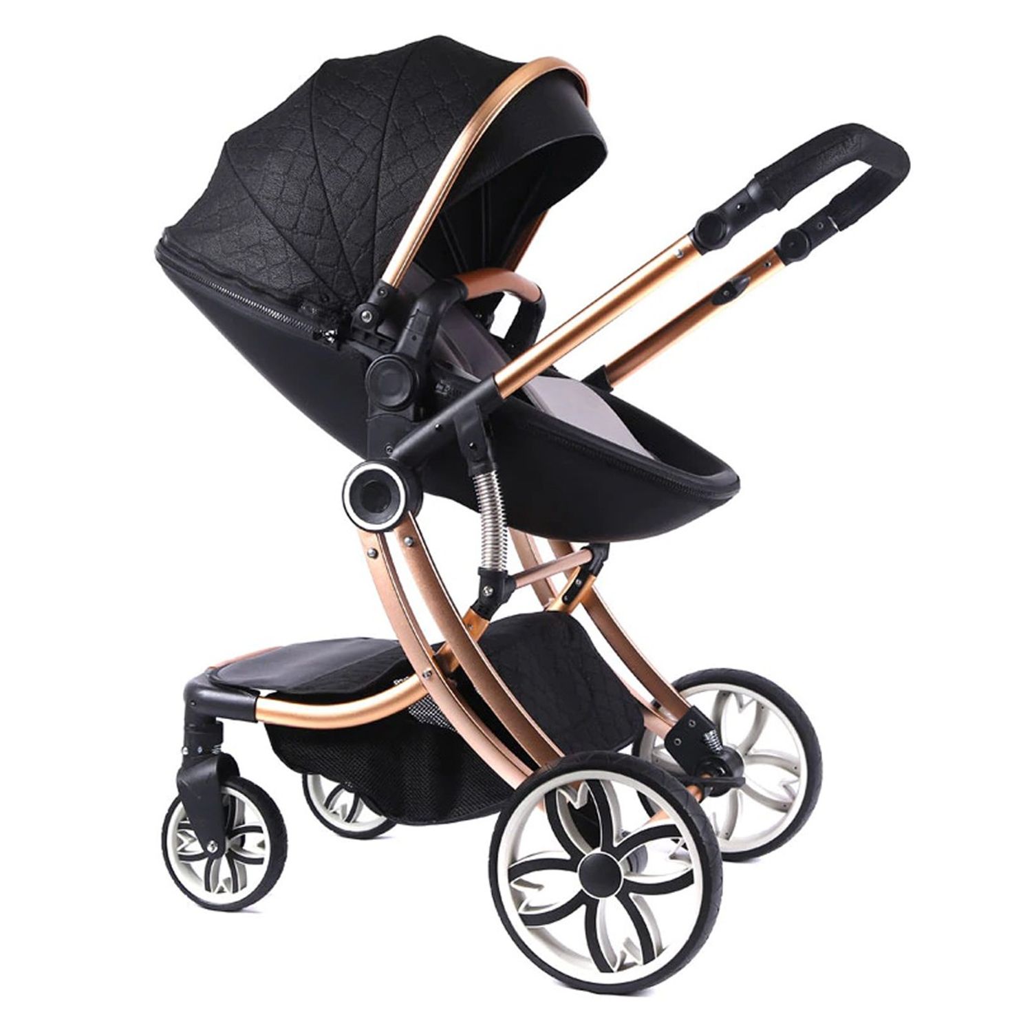 Carucior 2 in 1 Egg Shape F1 - negru fotografia produsului View 2 L