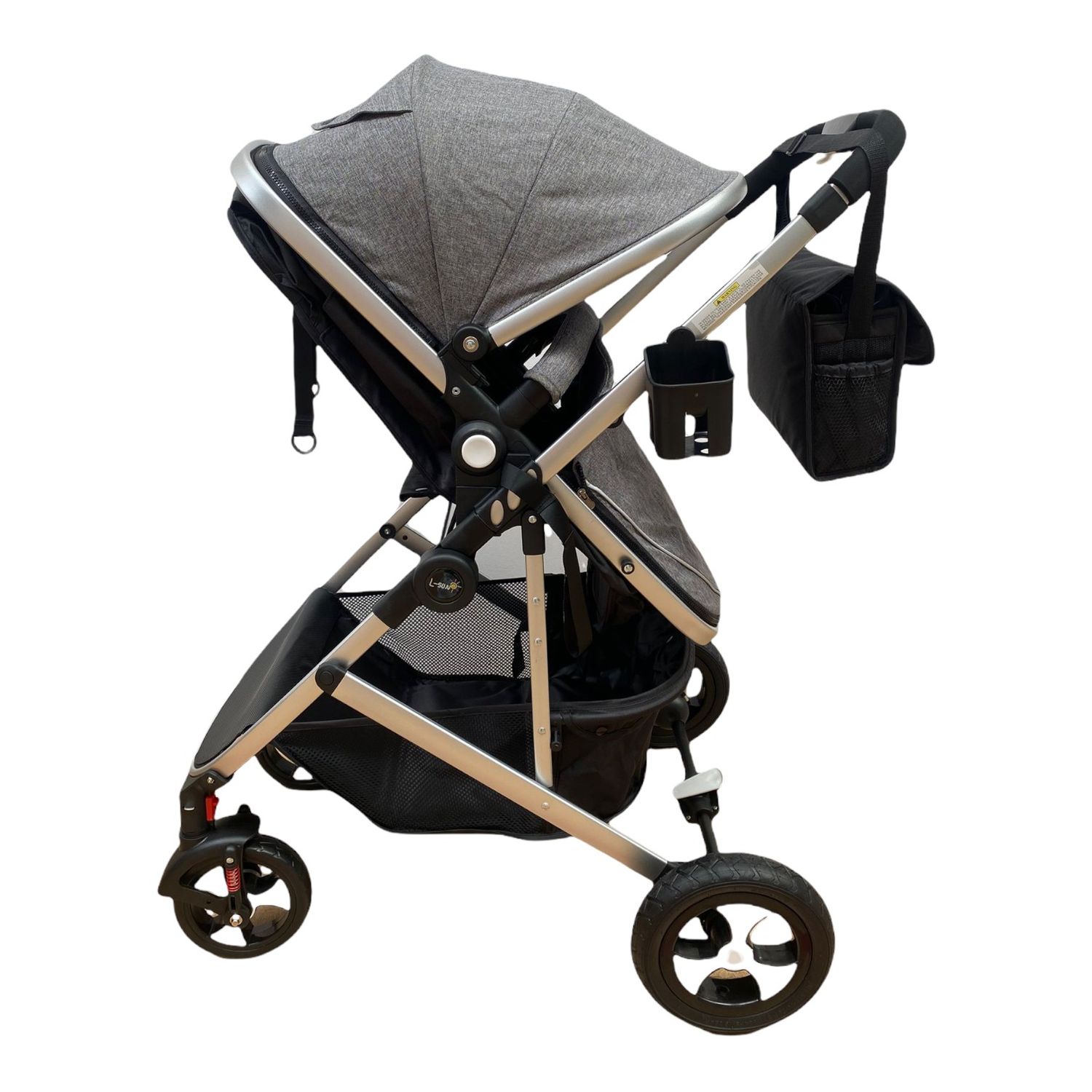 Carucior 2 in 1 transformabil landou-sport, 808 Gri / Negru fotografia produsului View 2 L