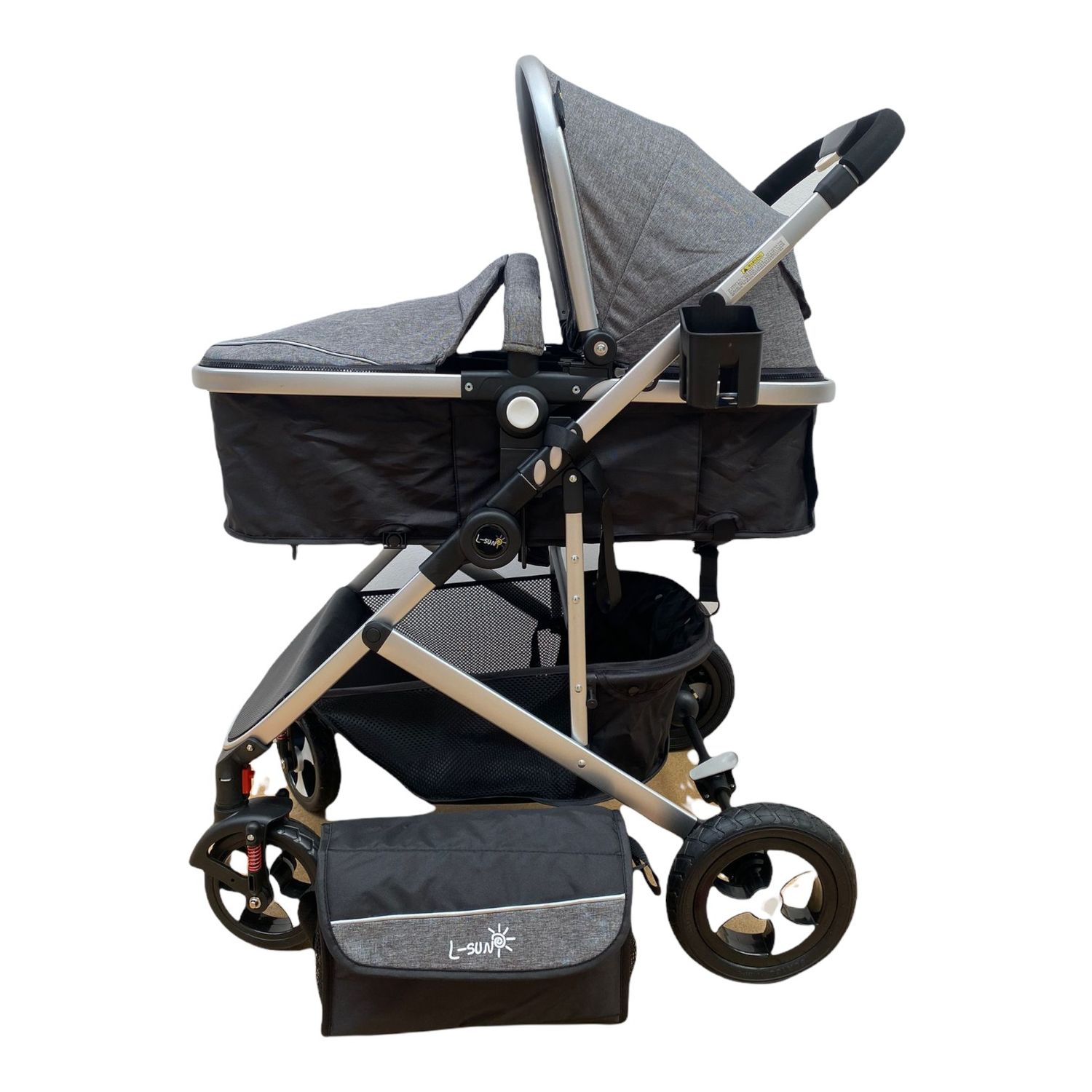 Carucior 2 in 1 transformabil landou-sport, 808 Gri / Negru fotografia produsului View 3 L