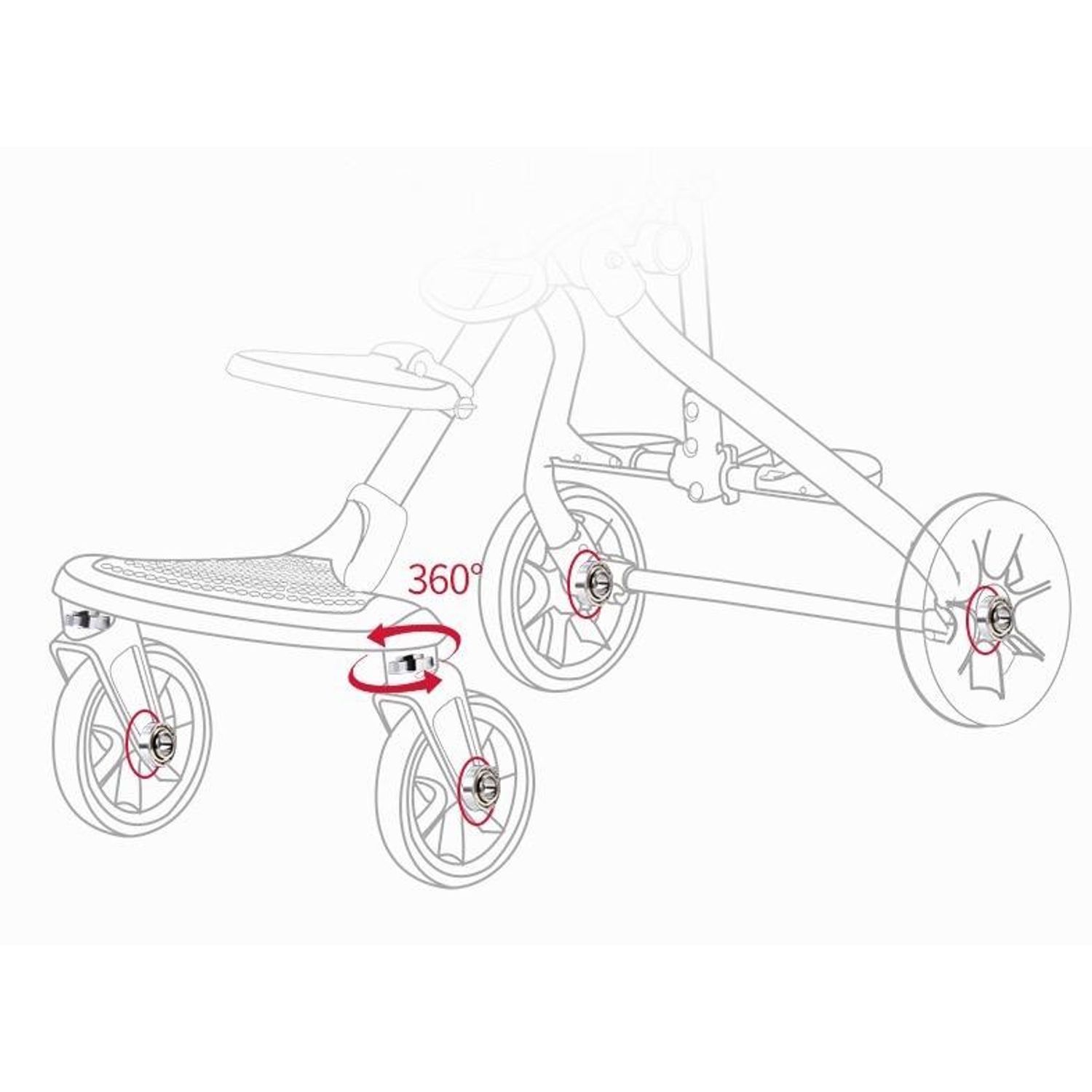 Carucior sport compact, bidirectional, pliabil si portabil, Easy A6 - Smiley face fotografia produsului View 12 L