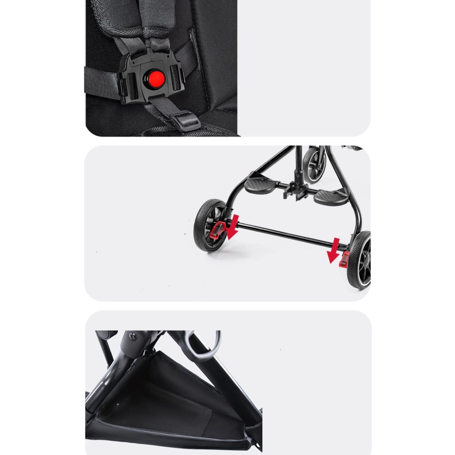 Carucior sport compact, bidirectional, pliabil si portabil, Easy A6 - Smiley face fotografia produsului View 13 L