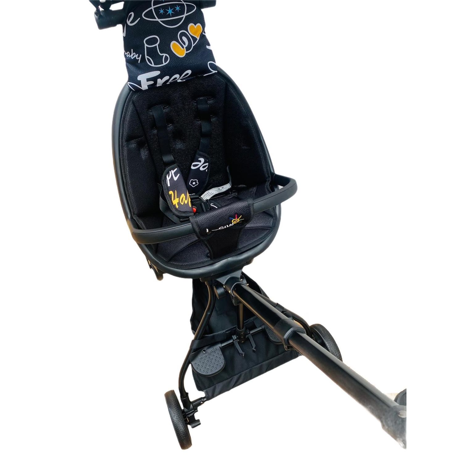Carucior sport compact, bidirectional, pliabil si portabil, Easy A6 - Smiley face fotografia produsului View 8 L