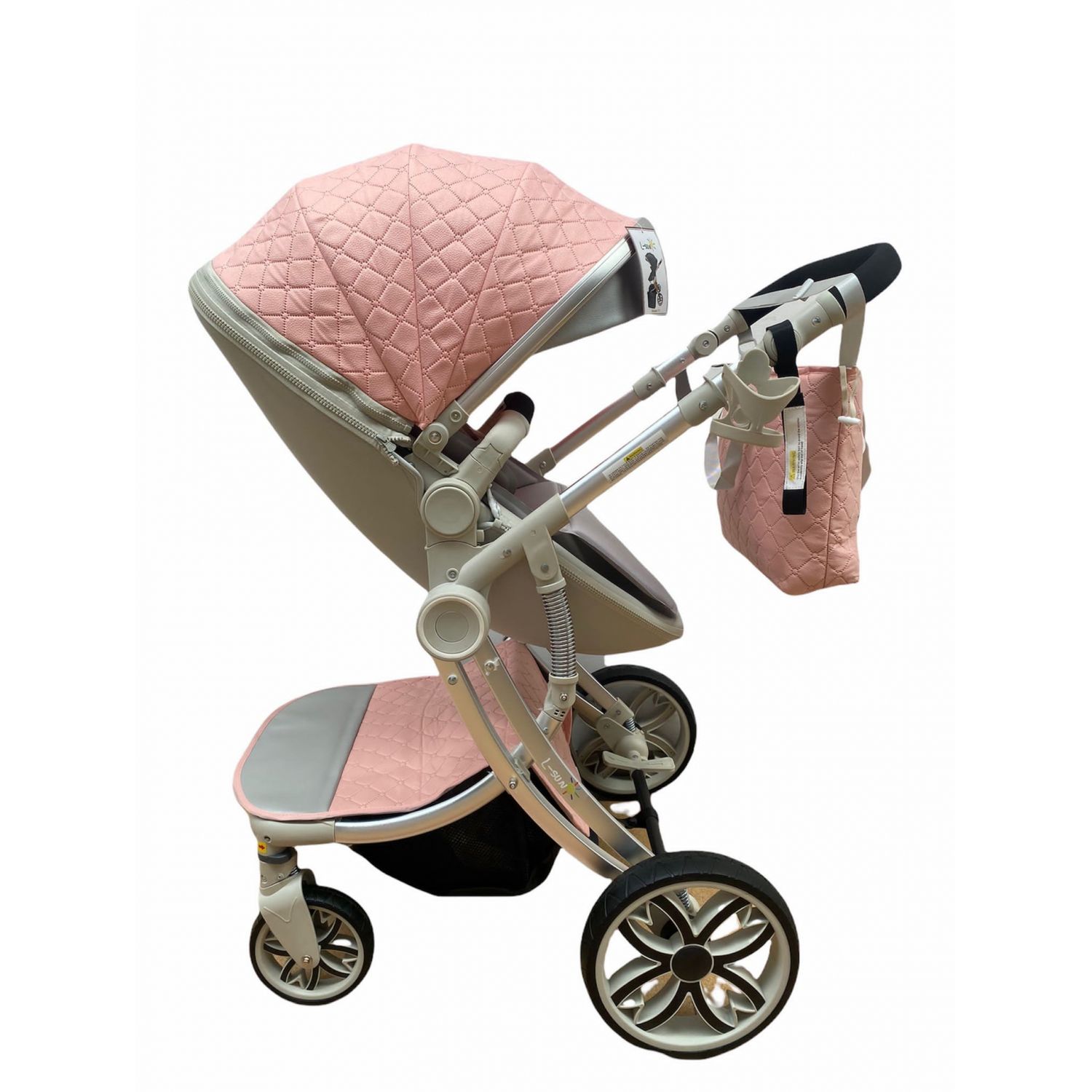 Carucior 2 in 1 Egg Shape F1 - roz fotografia produsului View 2 L
