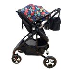 Carucior 2 in 1 transformabil landou-sport, 808 Negru cu flori fotografia produsului View 2 S