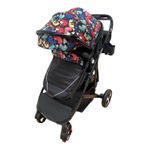 Carucior 2 in 1 transformabil landou-sport, 808 Negru cu flori fotografia produsului View 3 S