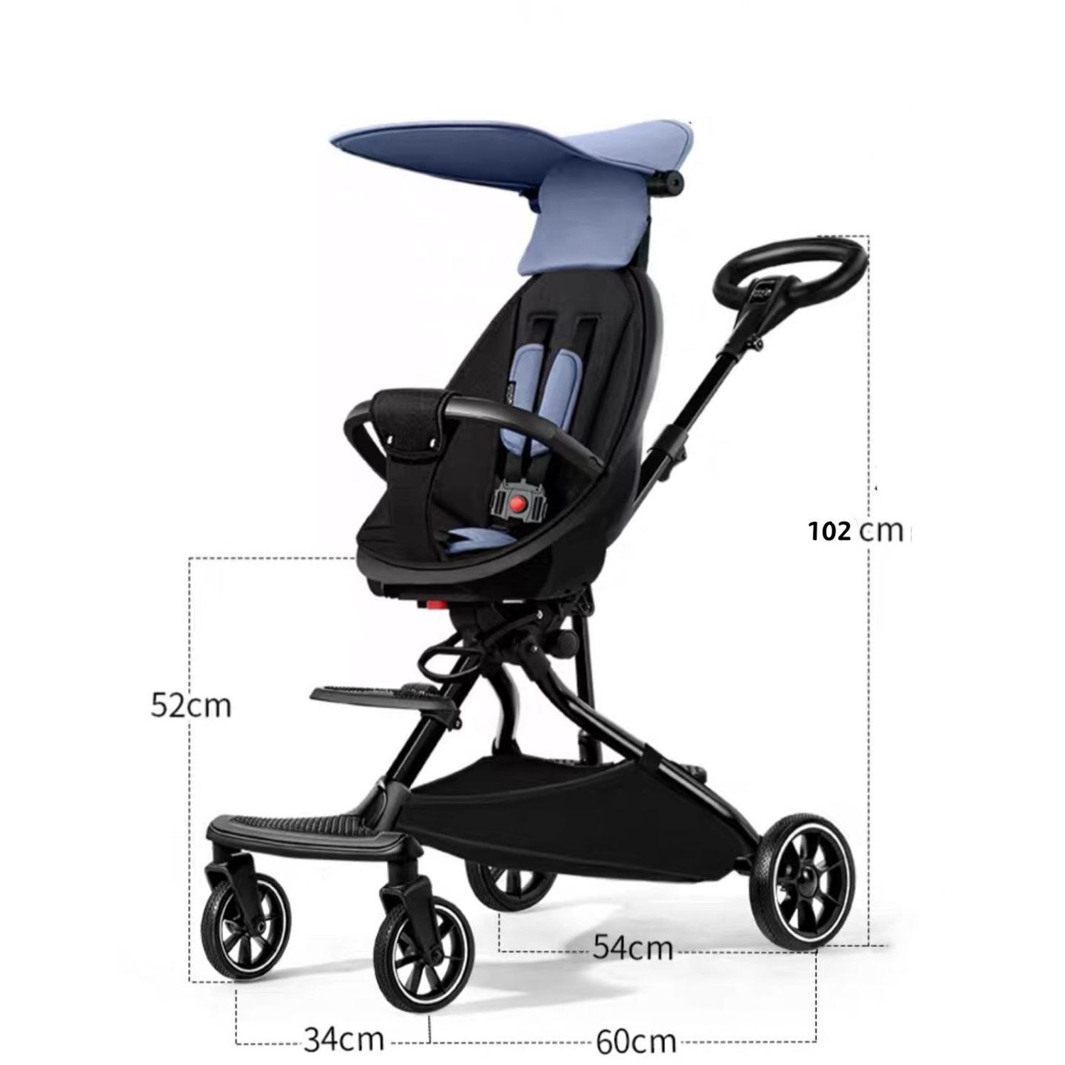 Carucior sport compact, bidirectional, pliabil si portabil, Easy A6 - Albastru fotografia produsului View 8 L