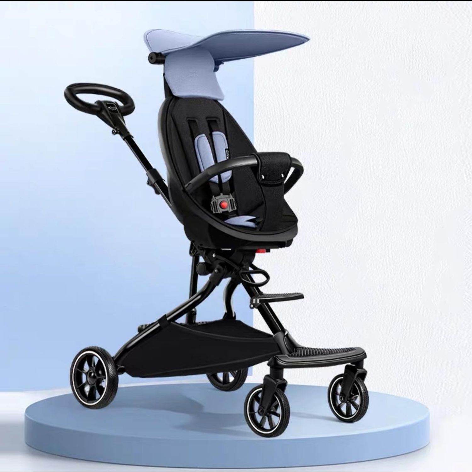 Carucior sport compact, bidirectional, pliabil si portabil, Easy A6 - Albastru fotografia produsului