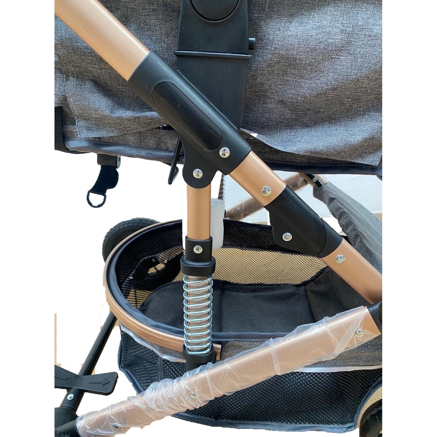 Carucior 2 in 1, reversibil, cu suspensii, T7 crem - L-Sun fotografia produsului View 8 L