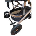 Carucior 2 in 1, reversibil, cu suspensii, T7 crem - L-Sun fotografia produsului View 13 S