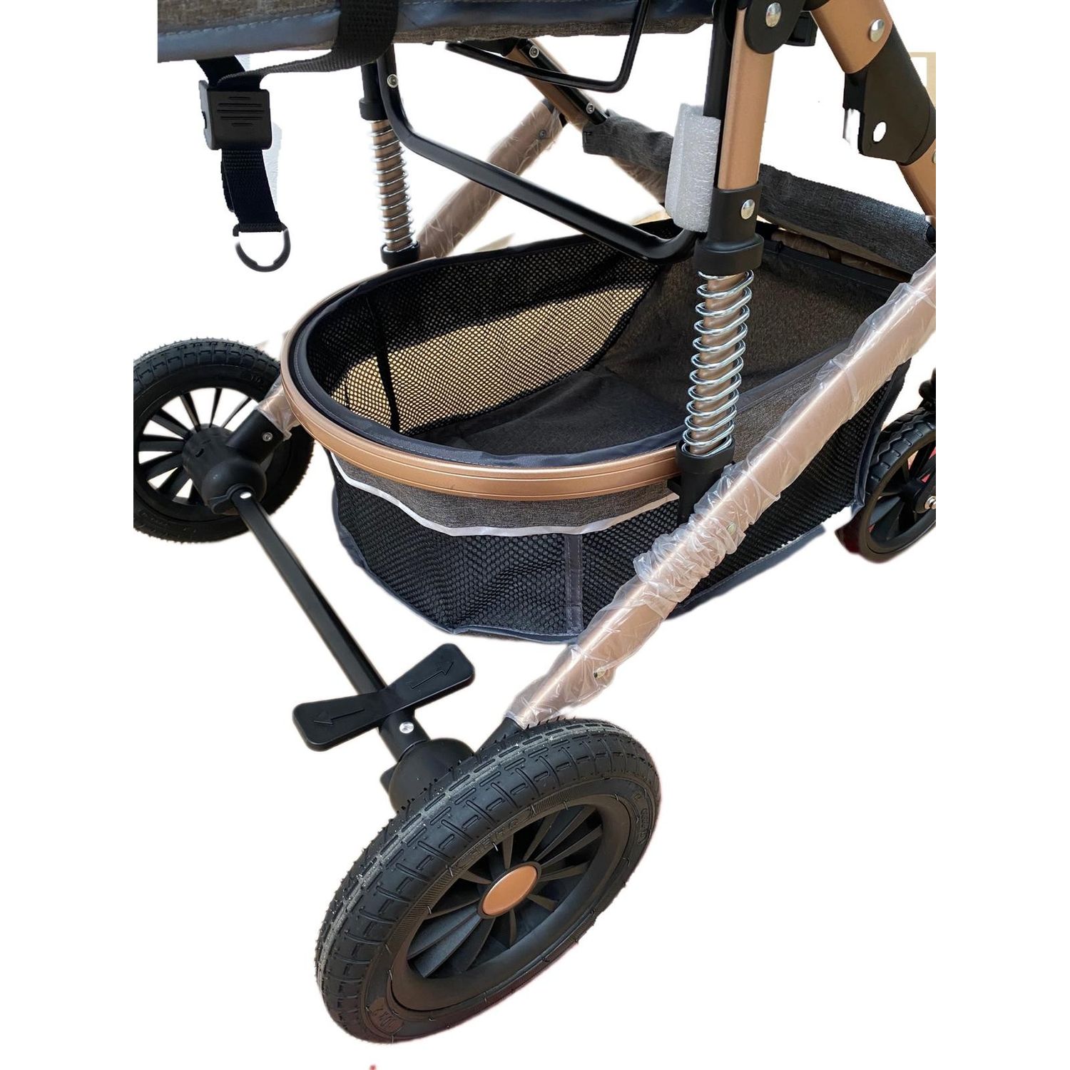 Carucior 2 in 1, reversibil, cu suspensii, T7 crem - L-Sun fotografia produsului View 13 L