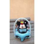 Fotoliu bebe cu spatar si arcada - Mickey Mouse 3D, bleu, din plus fotografia produsului View 5 S